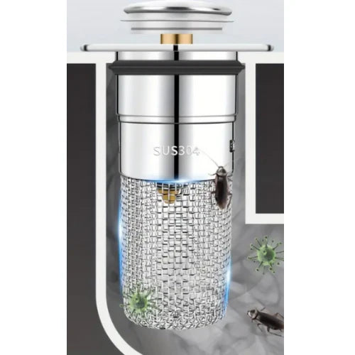 Tapón de Drenaje Universal 2 en 1 Antibloqueo para Lavabo y Ducha Premium