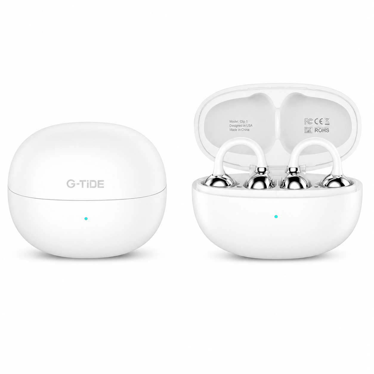 Audífonos Bluetooth Clip 1 TWS 5.3 Control Táctil 5H Sonido HD estilo arrete