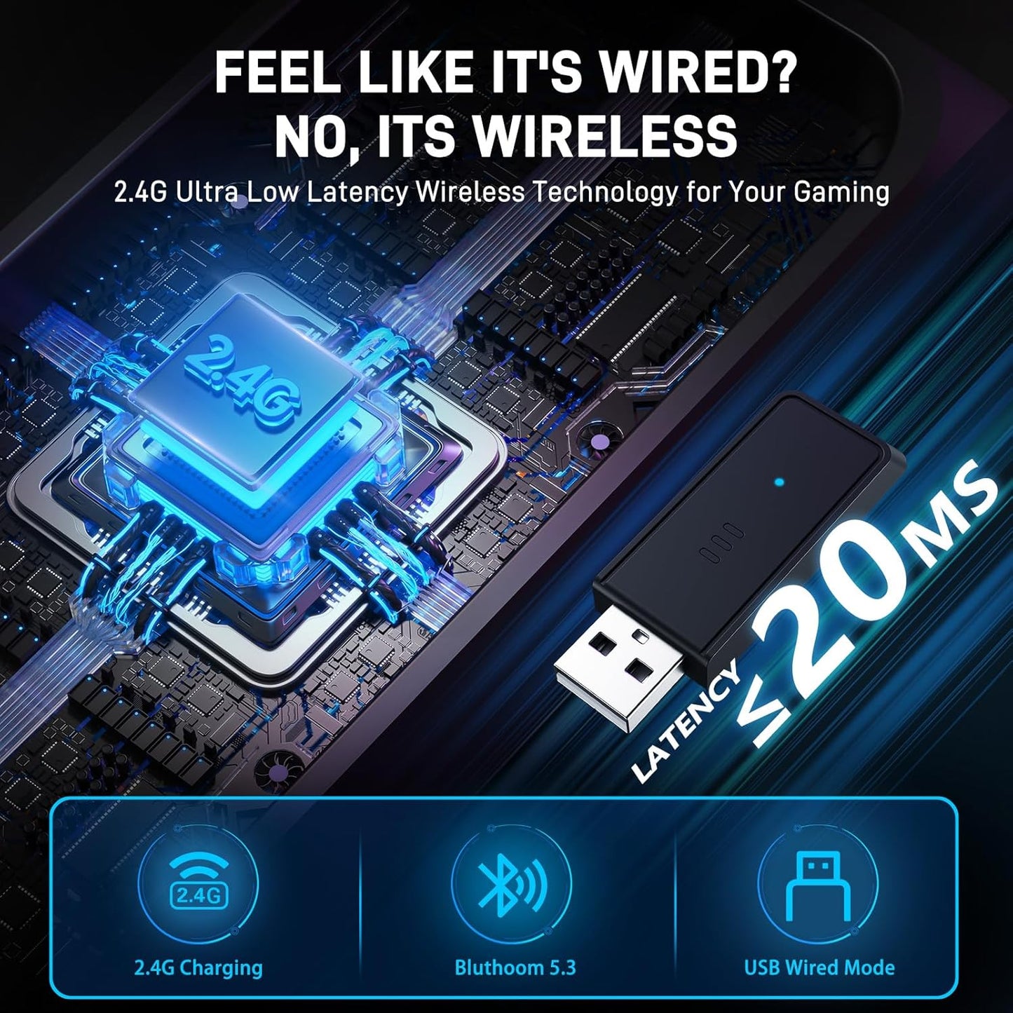 Auriculares Gamer Pro 3D — 32 H de poder y sonido envolvente.