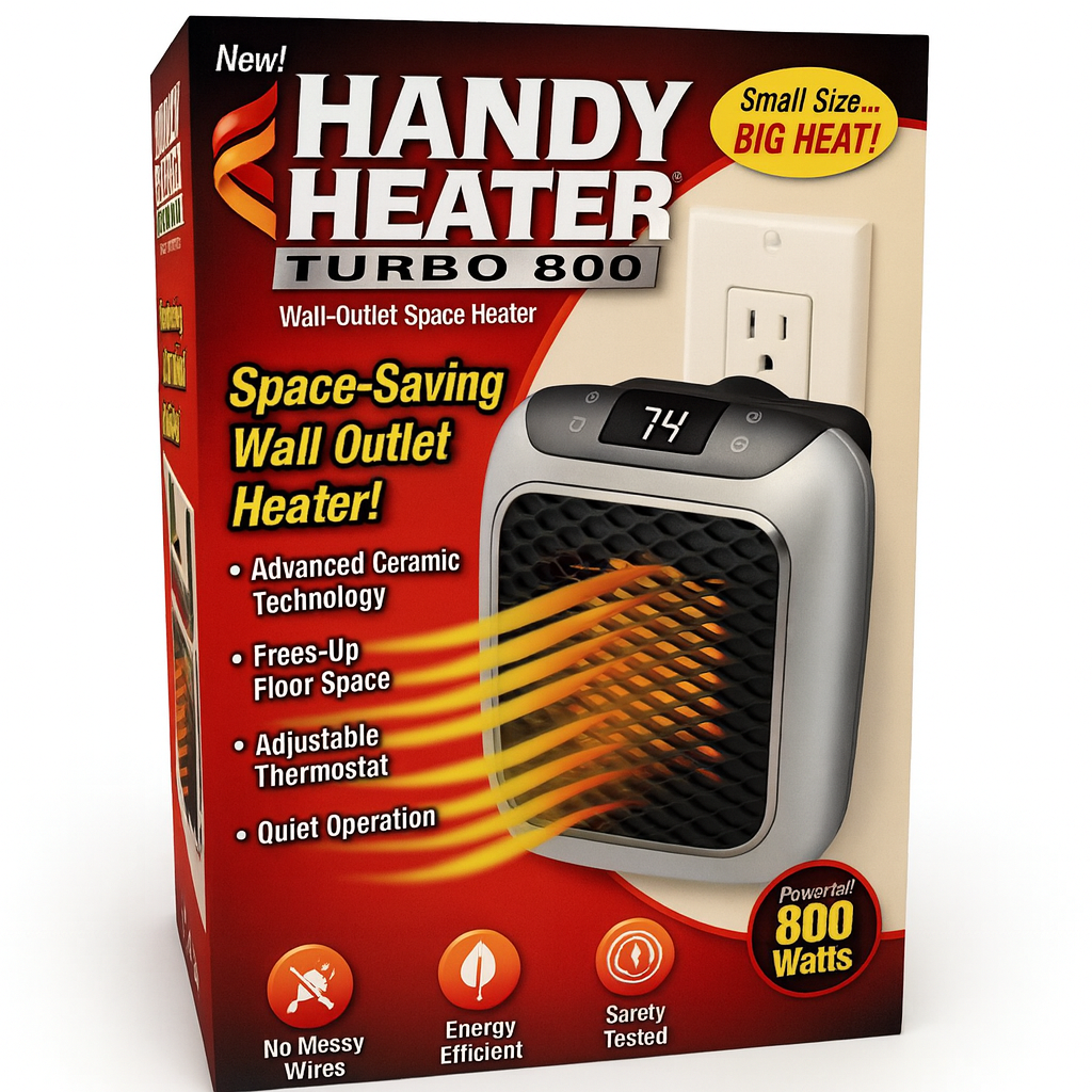 Calentador Turbo 800w | Calor Instantáneo con Bajo consumo ideal para Habitación