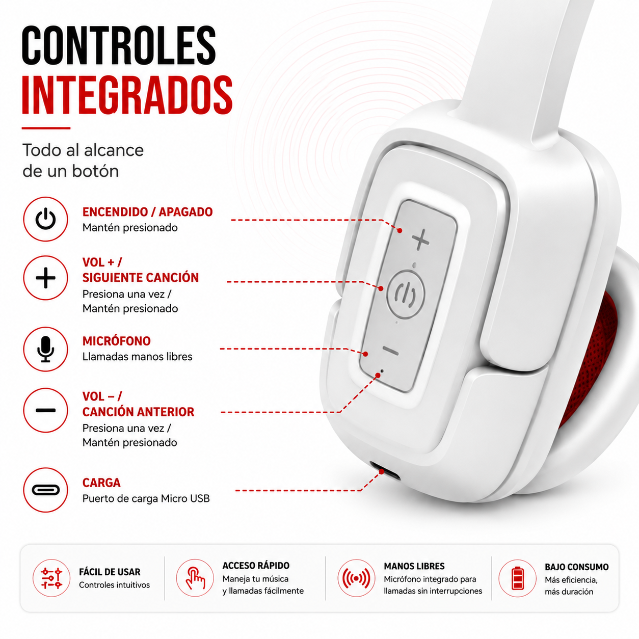 Audífonos Bluetooth Maxell HOOK BT300 Inalámbricos – Hasta 8 Horas de Batería