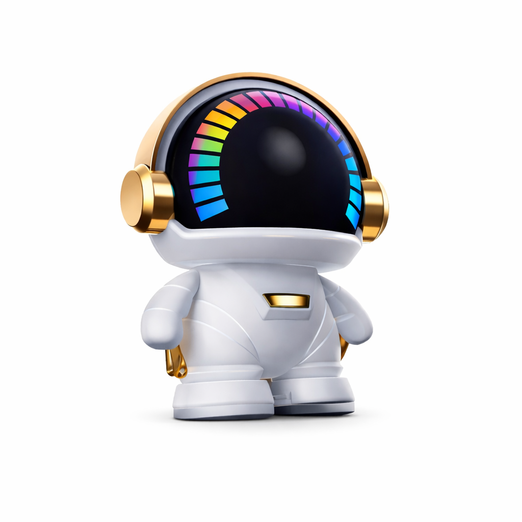 Altavoz Bluetooth Robot Espacial con Sonido Envolvente LED