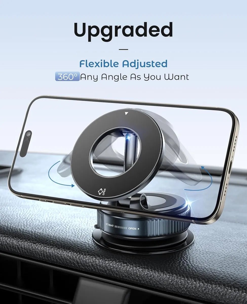 Soporte Magnético Premium para carro con Succión al Vacío Ultra Firme - Tecnomundointl