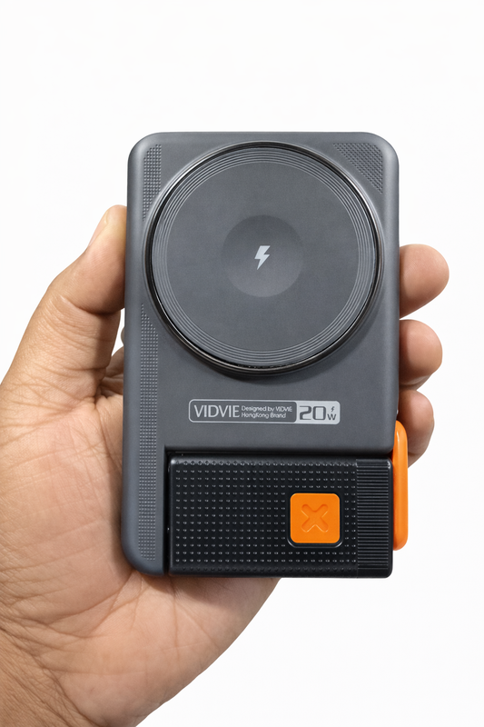 Power Bank Magsafe 3 en 1 VIDVIE PB7006 10000mAh 20W Carga rápida Con soporte Integrado