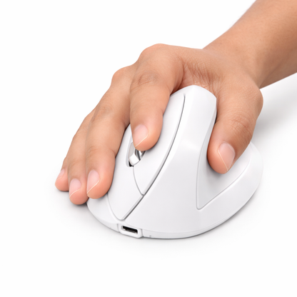 Mouse Ergonómico Vertical Inalámbrico Recargable Bluetooth 2.4G y USB Dongle – Anti Dolor Muñeca y Túnel Carpiano