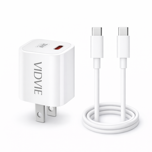 Cargador Rápido VIDVIE 33W Type-C PD PLM354 Original