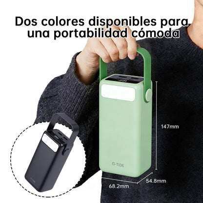 Power Bank G-Tide 50000mAh 65W Carga Rápida Portátil - 10 Cargas o mas ideal finca y viajes