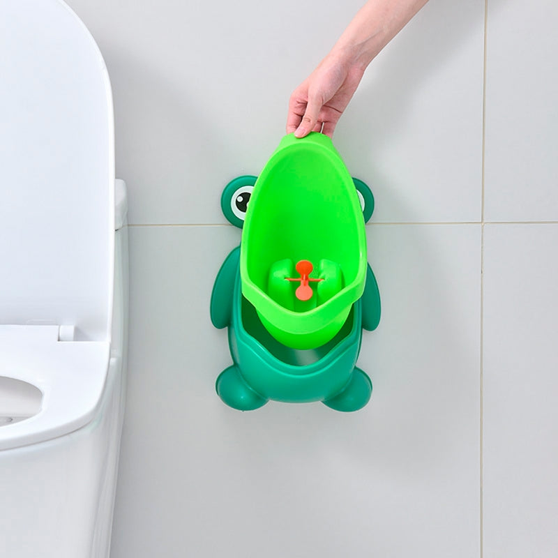 Orinal Entrenador Infantil Portátil en Forma de Sapito, Práctico y Divertido