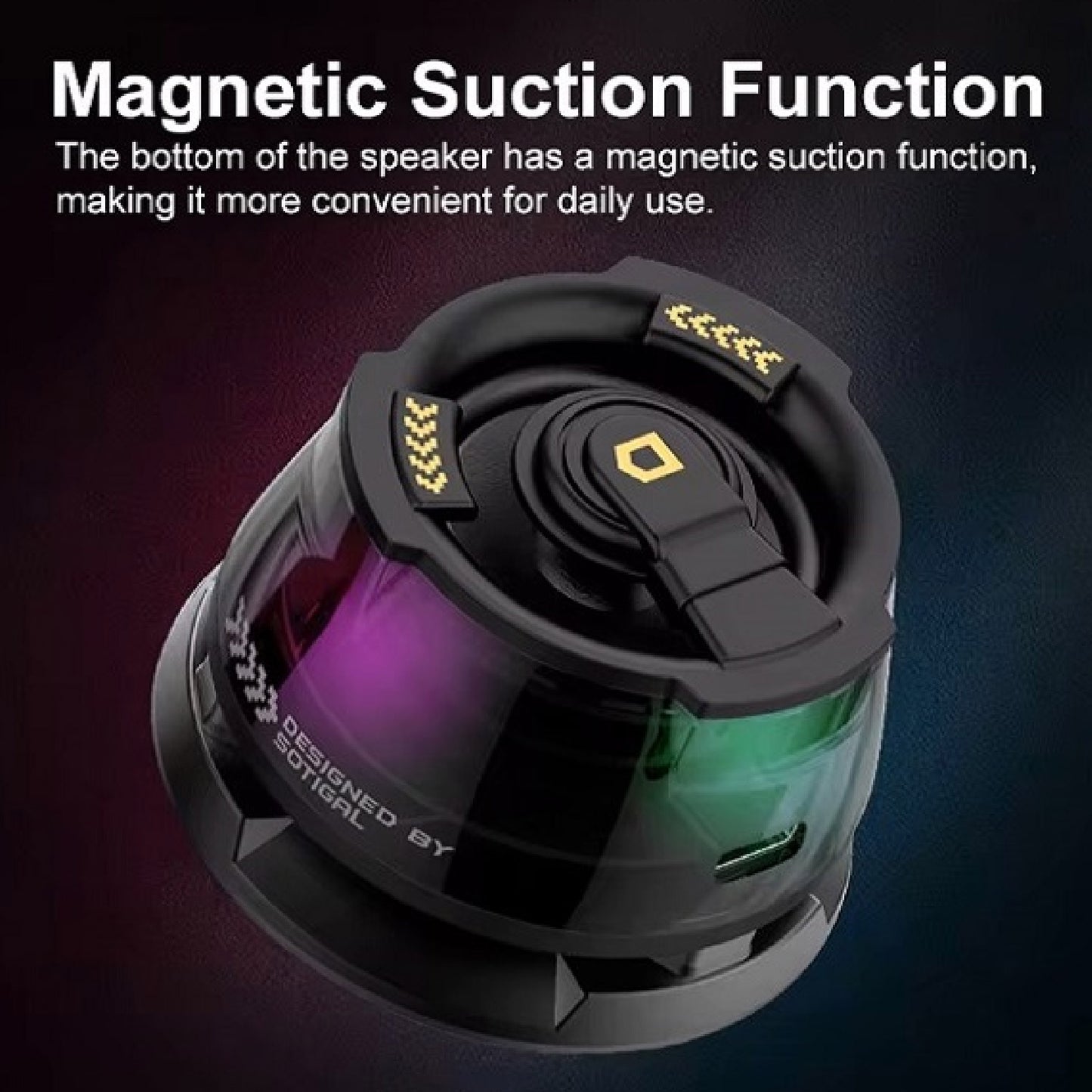 Altavoz Bluetooth Magnético DY001 con Sonido Potente y Diseño Futurista Pro