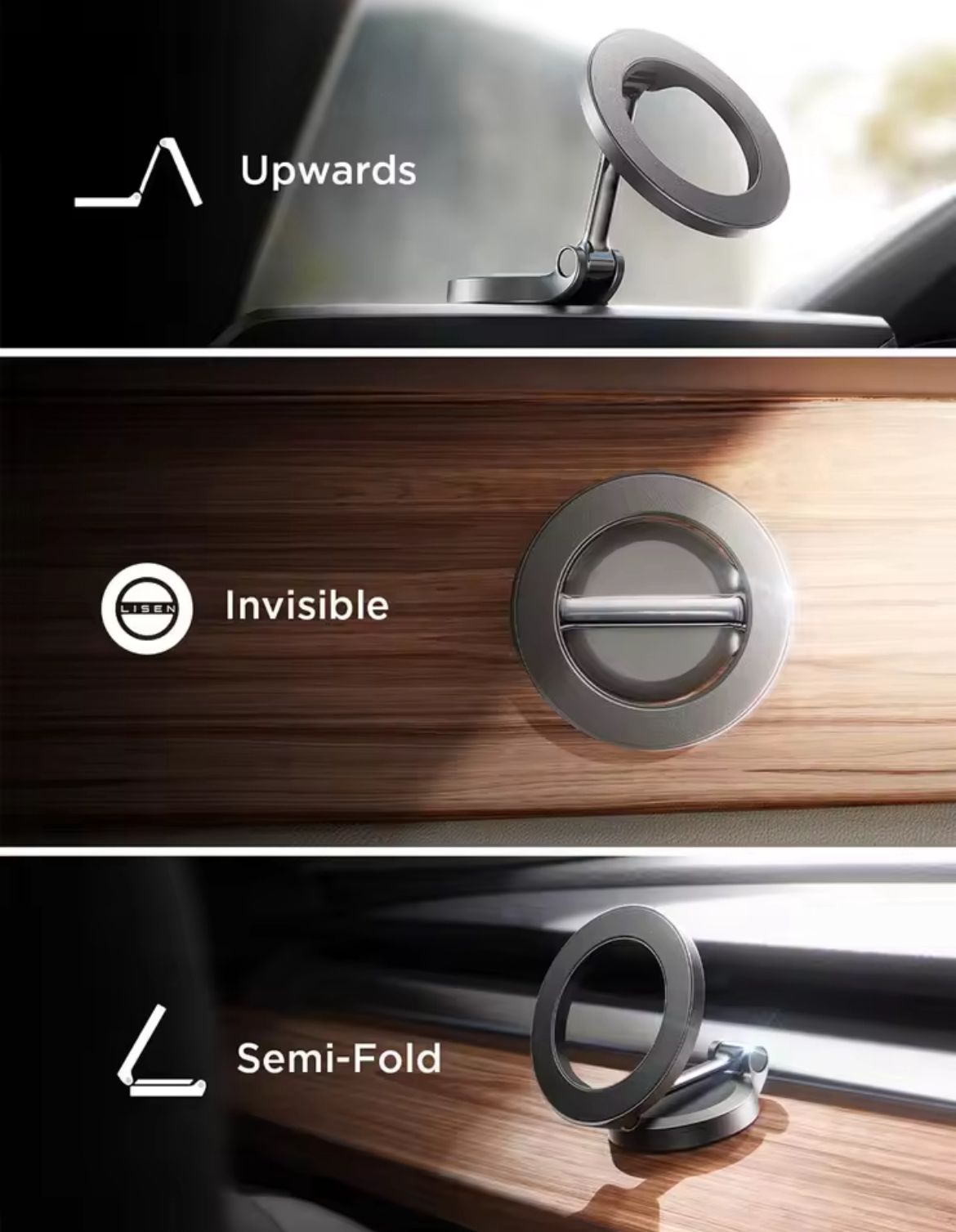 Soporte Magnético 360° para Celular MagSafe de Aleación Zinc Premium+