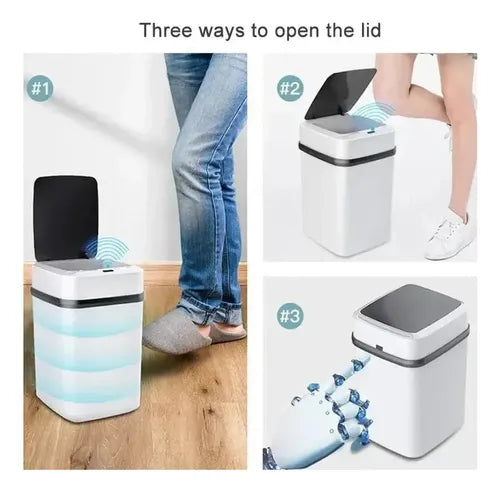 Bote de Basura Inteligente con Sensor Automático y Apertura Sin Contacto Pro