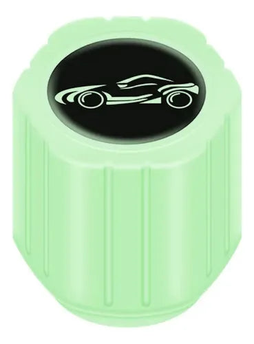 Protectores de Válvula Fluorescentes (4 Uds) con Brillo Nocturno