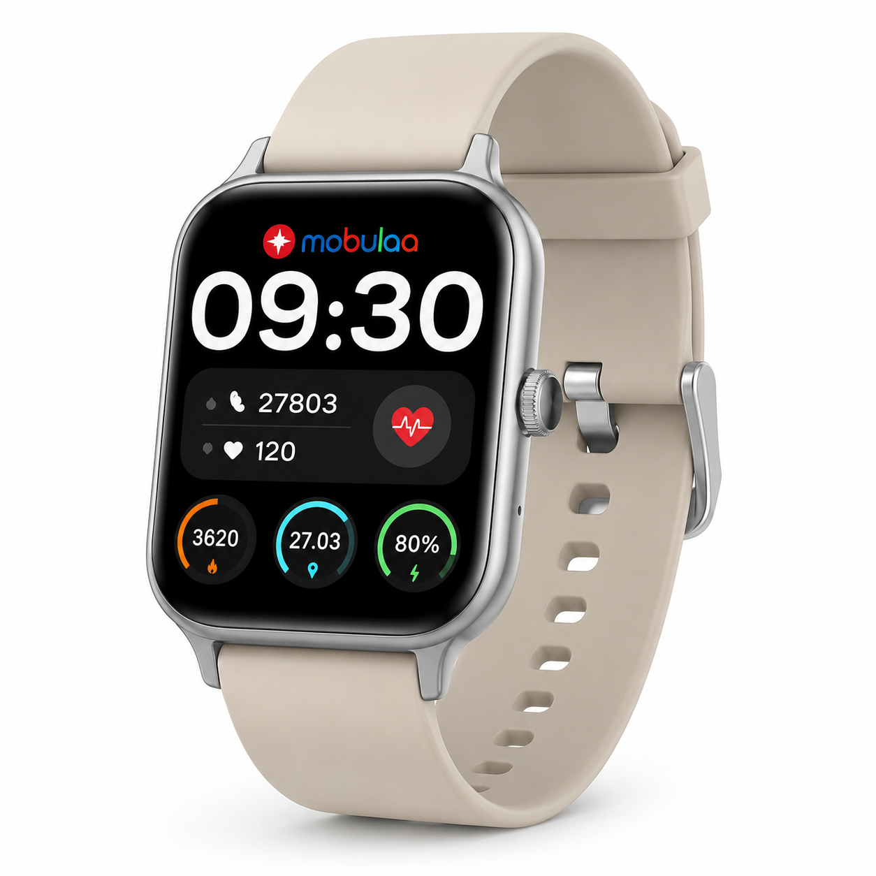 Smartwatch Mobulaa Explorer Mini con Llamadas Bluetooth, GPS Integrado, 5 Correas Intercambiables y Resistencia al Agua 5ATM