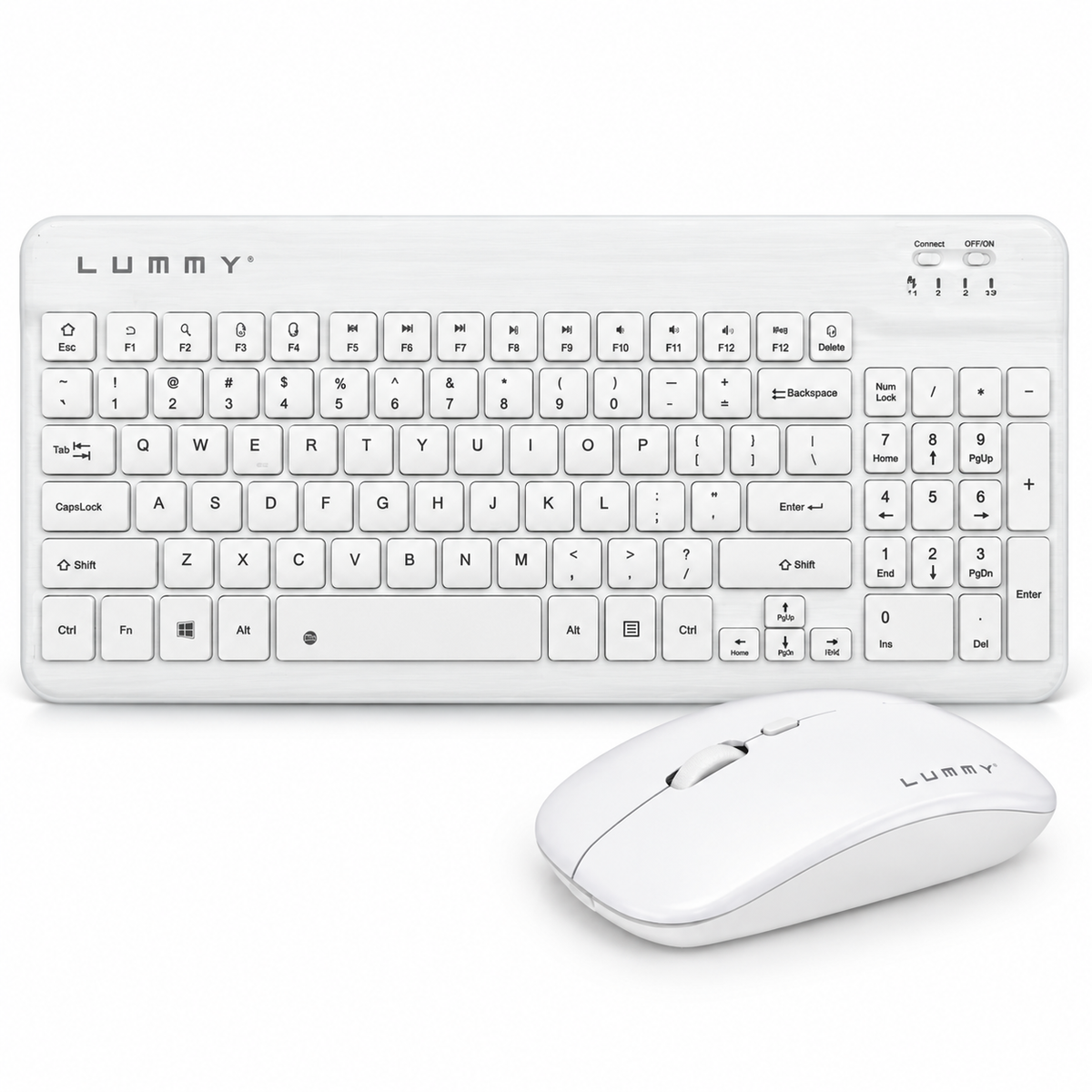 Teclado Inalámbrico Lummy Bluetooth con Teclas Multimedia y Batería Recargable