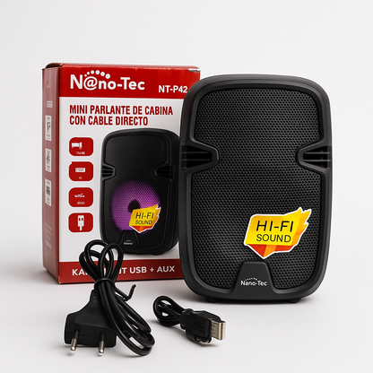 Parlante Portátil Nanotec Minicabina P2425 – Sonido Potente y Diseño Compacto