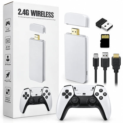 Consola Retro 2.4G Inalámbrica 64GB con Gran Biblioteca de Juegos Retros HDR