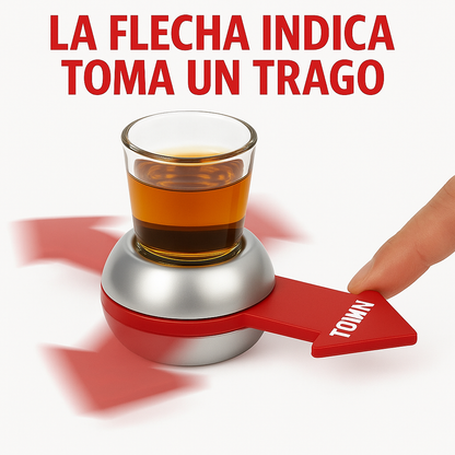 Juego de Beber Portátil | Flecha Giratoria para Fiestas y Reuniones Pro