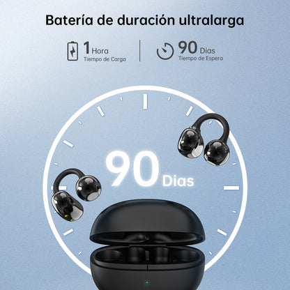 Audífonos Bluetooth Clip 1 TWS 5.3 Control Táctil 5H Sonido HD estilo arrete