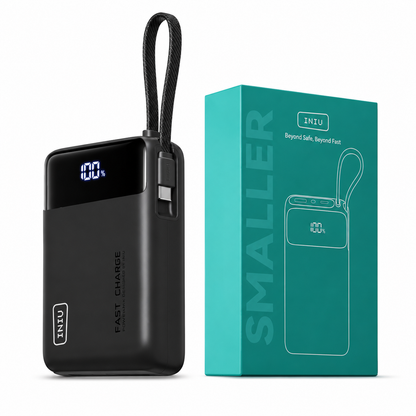 Power Bank INIU 20000mAh 45W Carga Rápida USB-C Cable Integrado