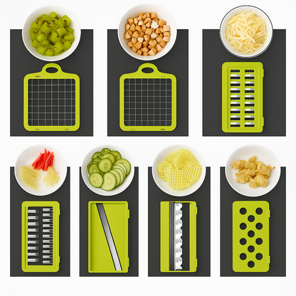 Picador Multiusos 10 en 1 con Cuchillas Intercambiables y Recipiente