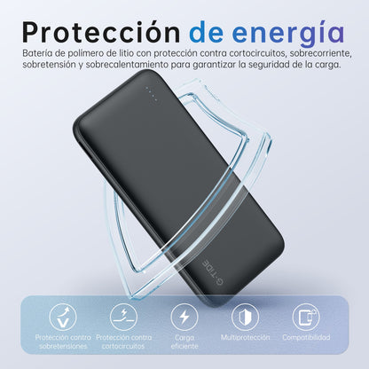 Power Bank G-tide 10000mAh con Cable 4 en 1 y Pantalla LED | Carga Rápida Portátil