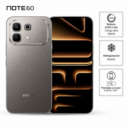 Celular Infinix Note 60 pantalla 6.78” cámara 50MP batería 6500mAh alto rendimiento
