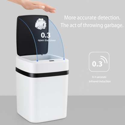 Bote de Basura Inteligente con Sensor Automático y Apertura Sin Contacto Pro