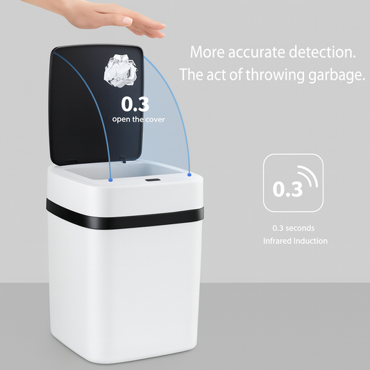 Bote de Basura Inteligente con Sensor Automático y Apertura Sin Contacto Pro