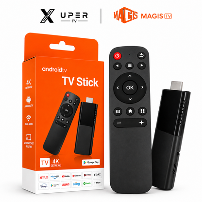 Android TV Stick 4K 16GB 2GB RAM Android 14 HDMI WiFi compatible ( Magistv Xuper) estilo de watch onn