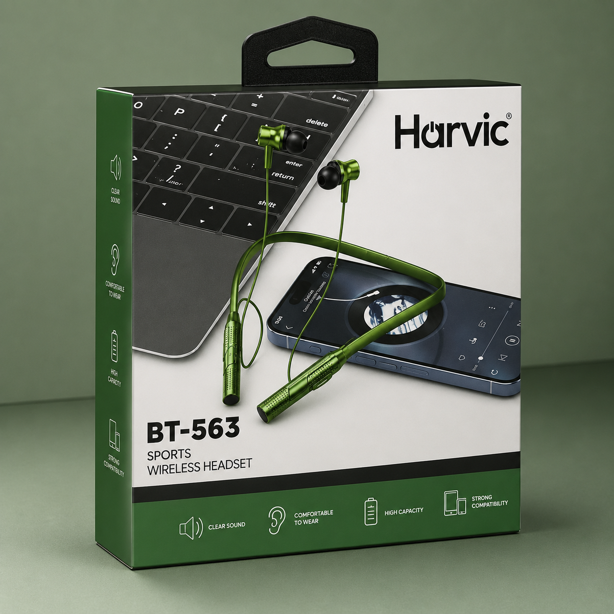 Audífonos Bluetooth Deportivos Harvic de cuello Inalámbricos hasta 12 horas