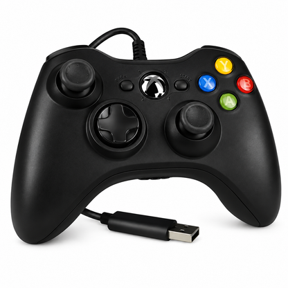 Control para Xbox 360 con Cable para PC y Consola | Doble Vibración