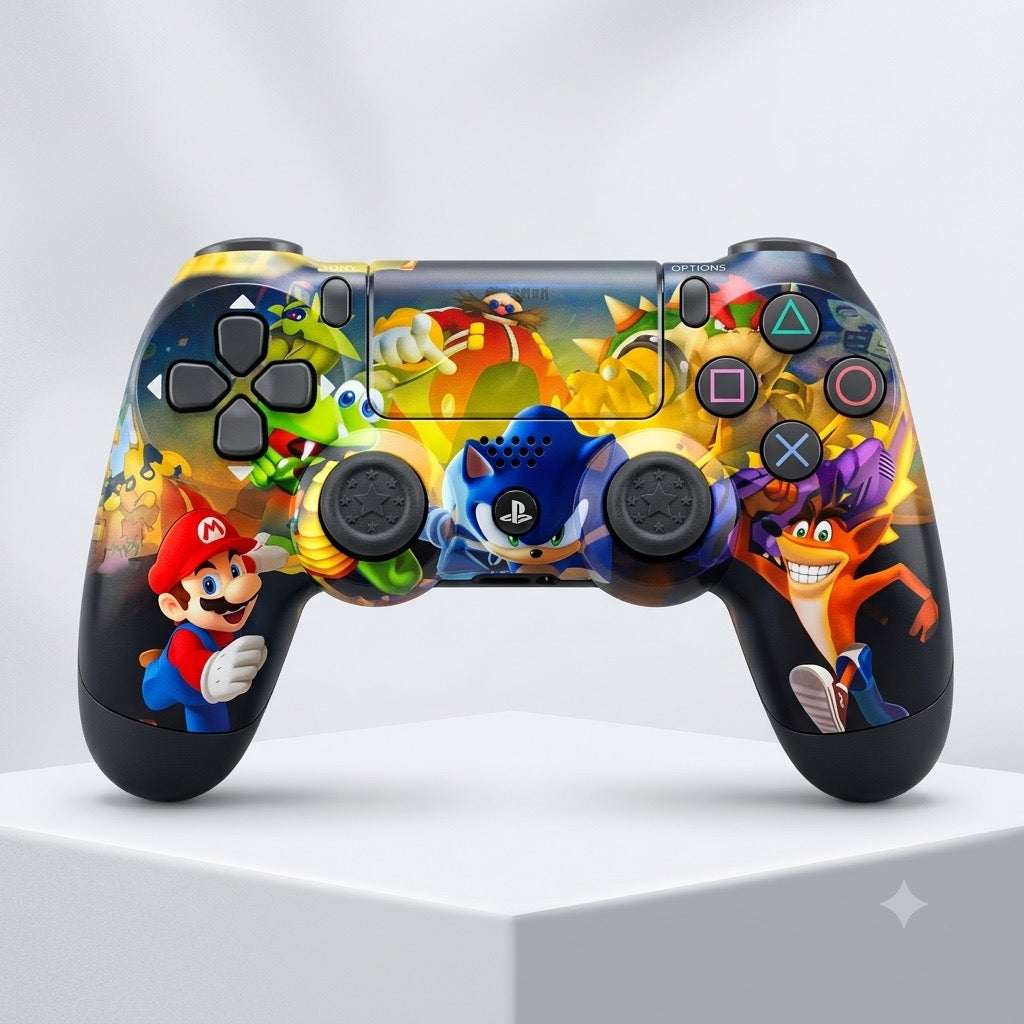 Control Inalámbrico DualShock Estampado - para Playstation 4-PS4- Play 4 / PC por modo Bluetooth
