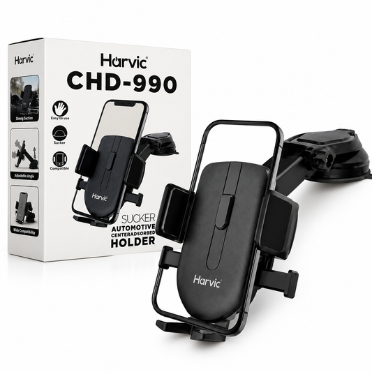 Soporte Universal Harvic CHD-990 de Celular Con Ventosa Para Carro- ideal para GPS