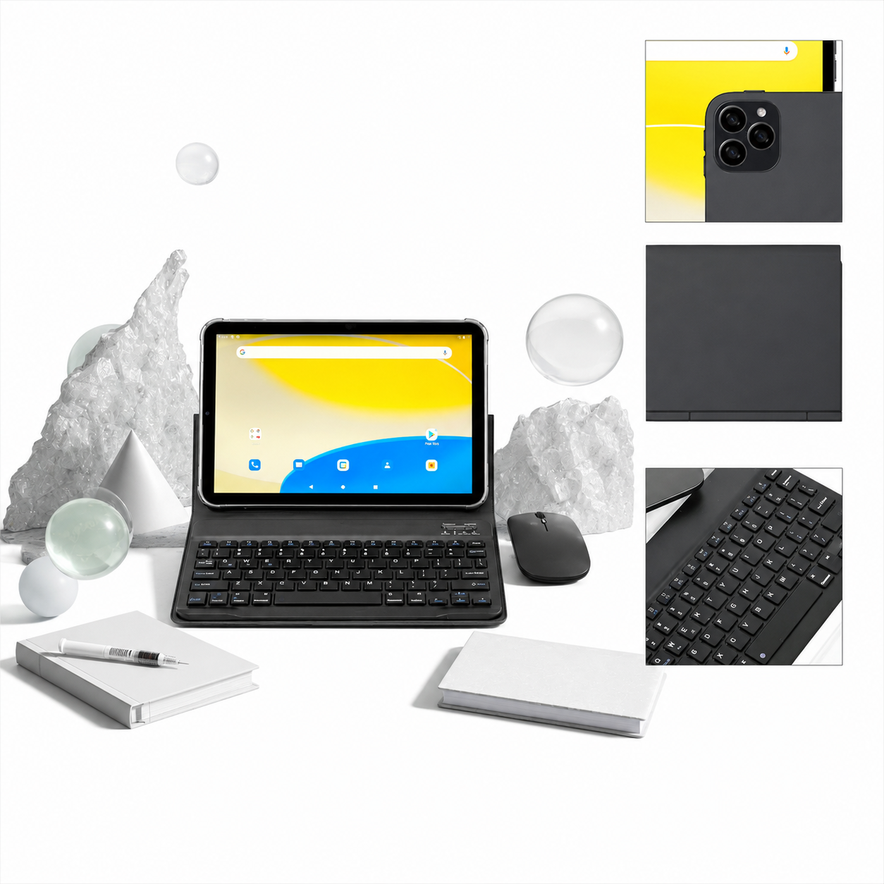 Tablet Mobulaa TAB-2 10.1” Android 14 4G LTE + Teclado + Mouse + Lápiz + Case