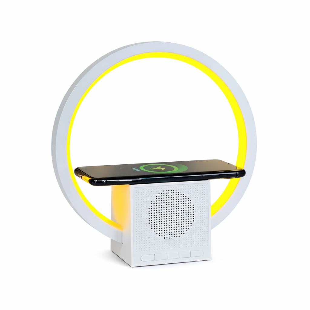 Parlante Altavoz Bluetooth LED con Carga Inalámbrica y Sonido HiFi