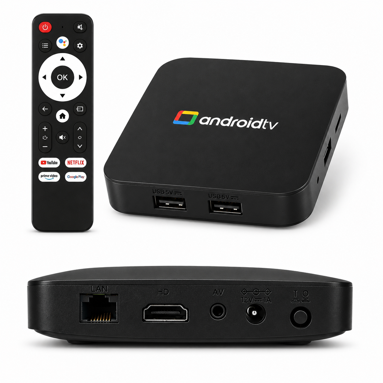 TV Box Android 14 Ultra HD 4K 8GB RAM 128GB Chromecast estilo Watch onn