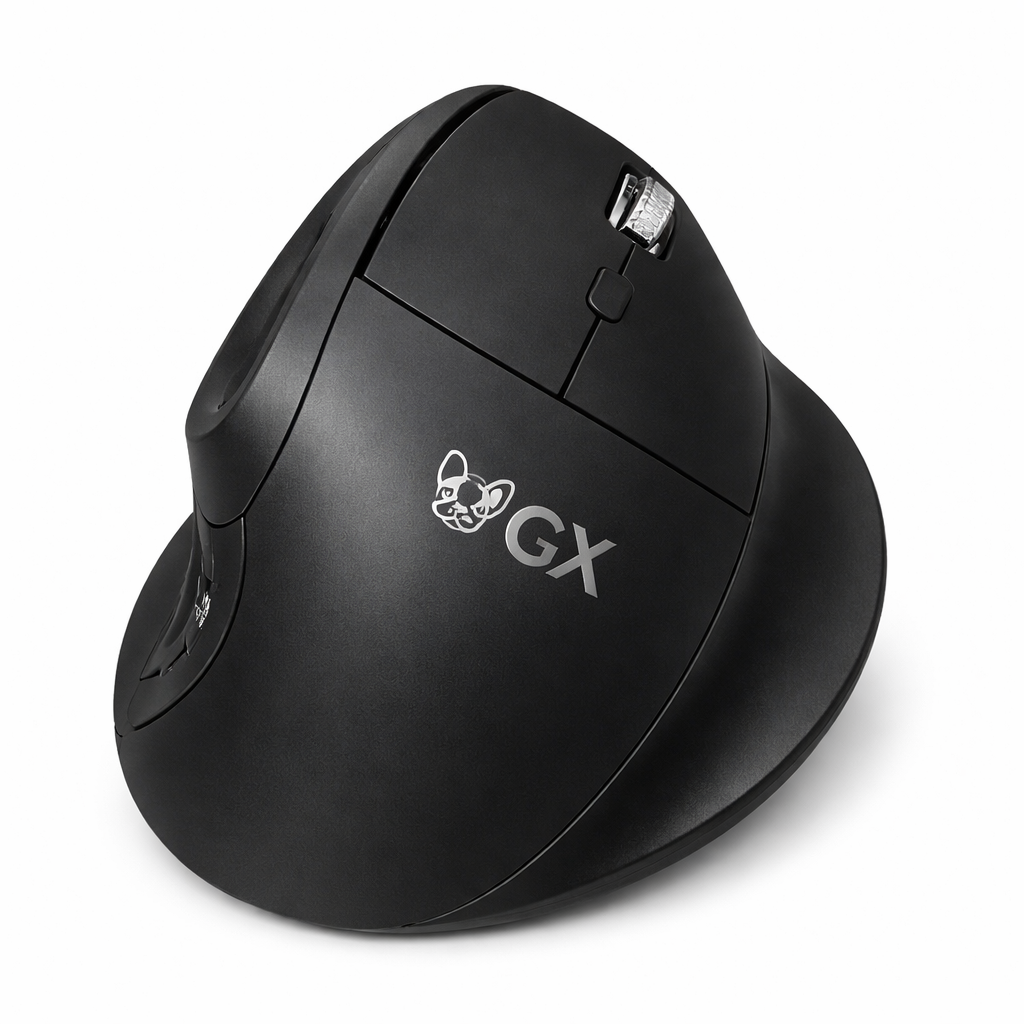 Mouse Ergonómico Vertical Inalámbrico Recargable Bluetooth 2.4G y USB Dongle – Anti Dolor Muñeca y Túnel Carpiano