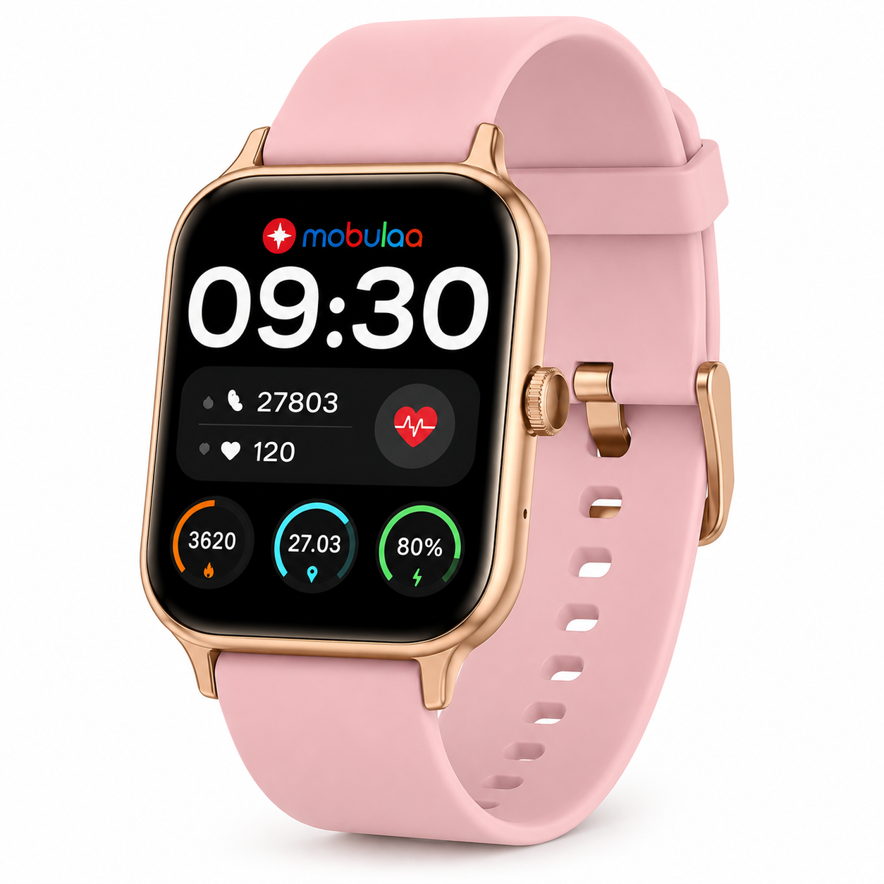 Smartwatch Mobulaa Explorer Mini con Llamadas Bluetooth, GPS Integrado, 5 Correas Intercambiables y Resistencia al Agua 5ATM