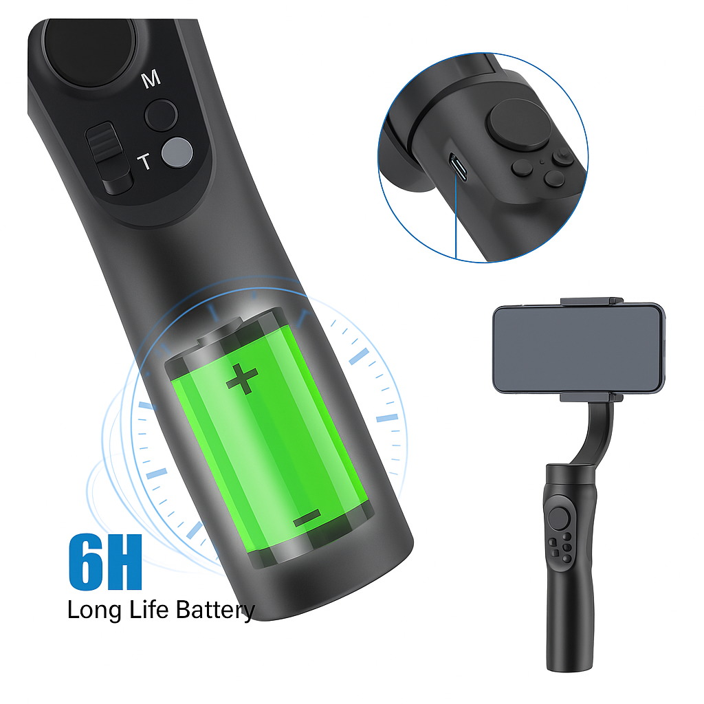 Estabilizador F6 Gimbal Profesional 3 Ejes con Seguimiento Facial y Zoom Avanzado