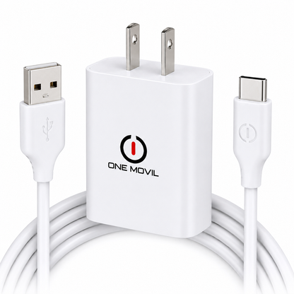 Cargador One Movil 5V 2A con Cable USB a USB-C 1 Metro