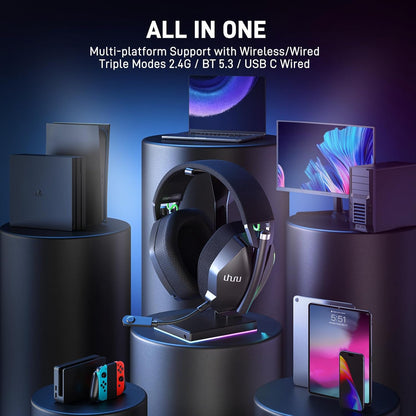 Auriculares Gamer Pro 3D — 32 H de poder y sonido envolvente.