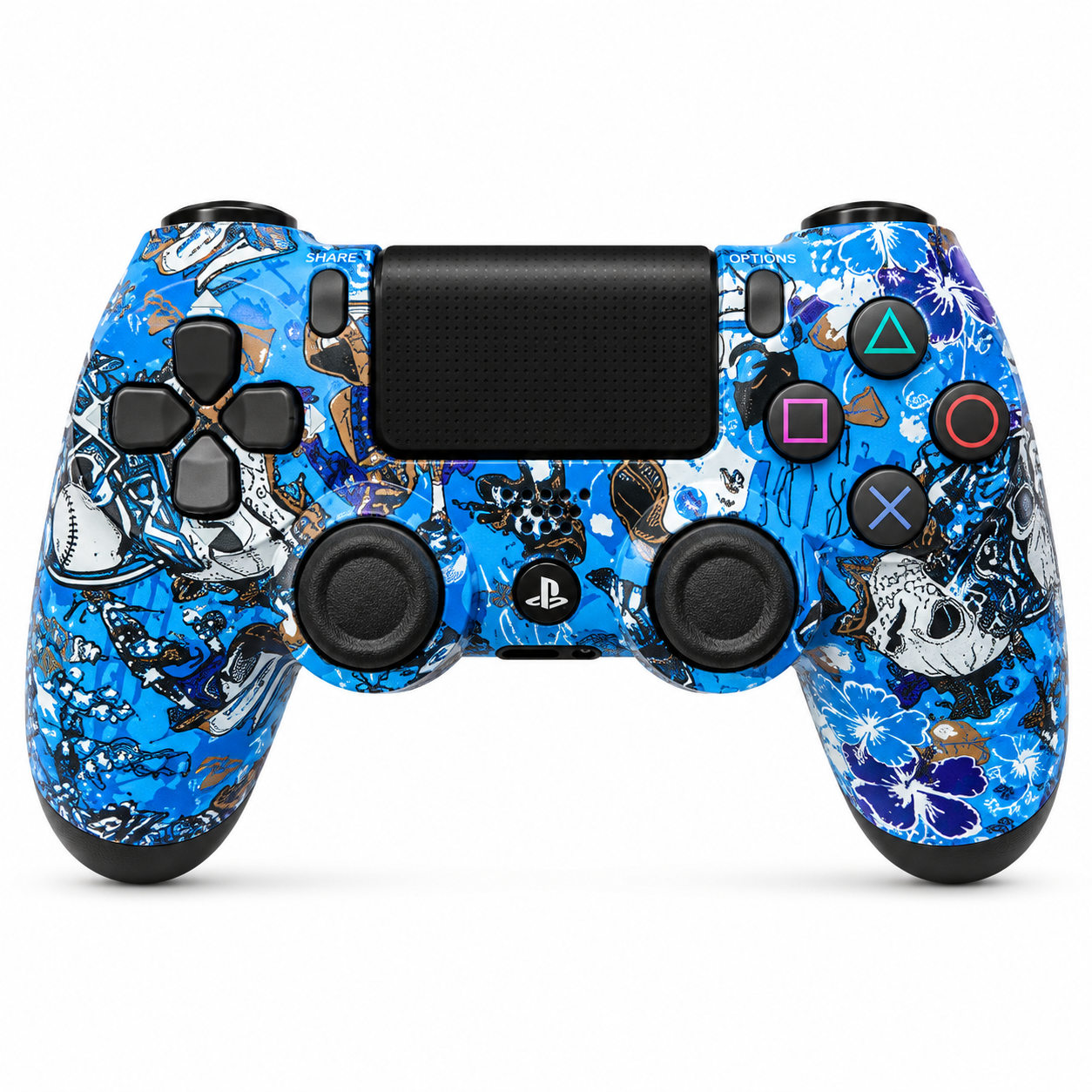 Control Inalámbrico DualShock Estampado - para Playstation 4-PS4- Play 4 / PC por modo Bluetooth