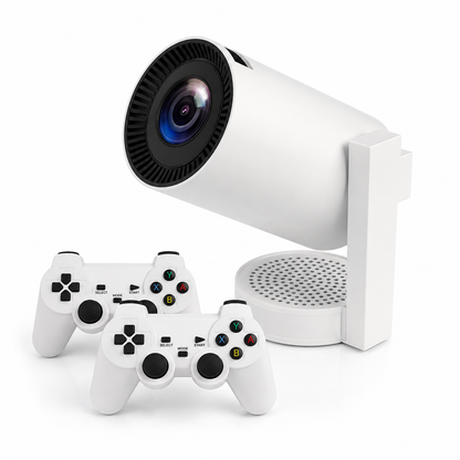 Proyector Inteligente G-TiDE PJ10 Android 13 WiFi Dual 4K con Control y 2 Gamepads Full Games Retro