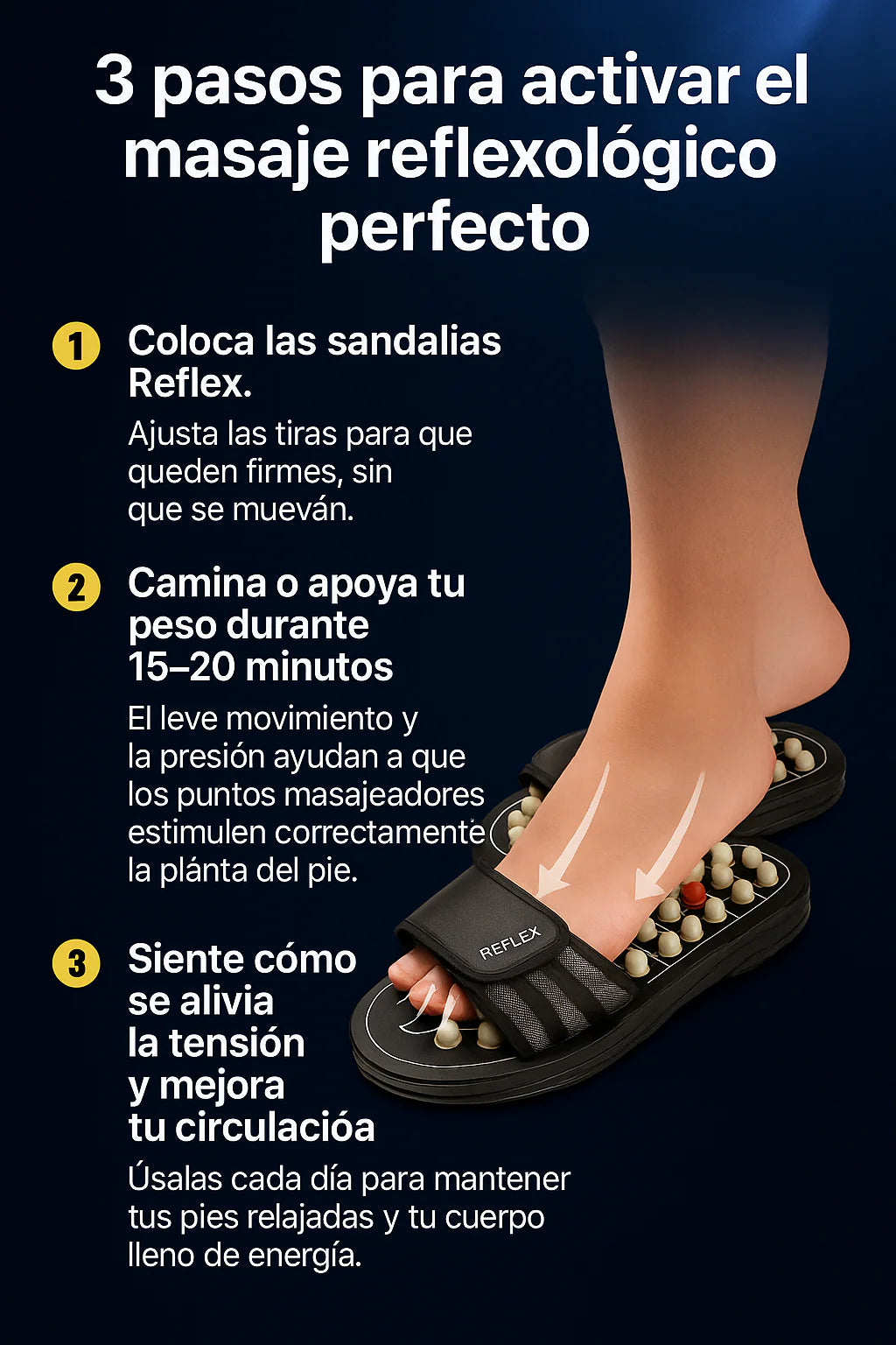 Sandalias Masajeadoras de Reflexología para Bienestar y Alivio