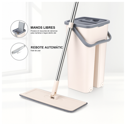 Trapero de Microfibra con Cubo Automático para Limpieza sin Esfuerzo