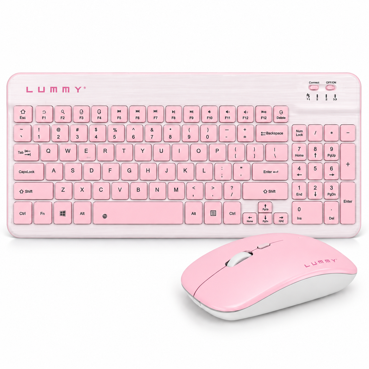 Teclado Inalámbrico Lummy Bluetooth con Teclas Multimedia y Batería Recargable