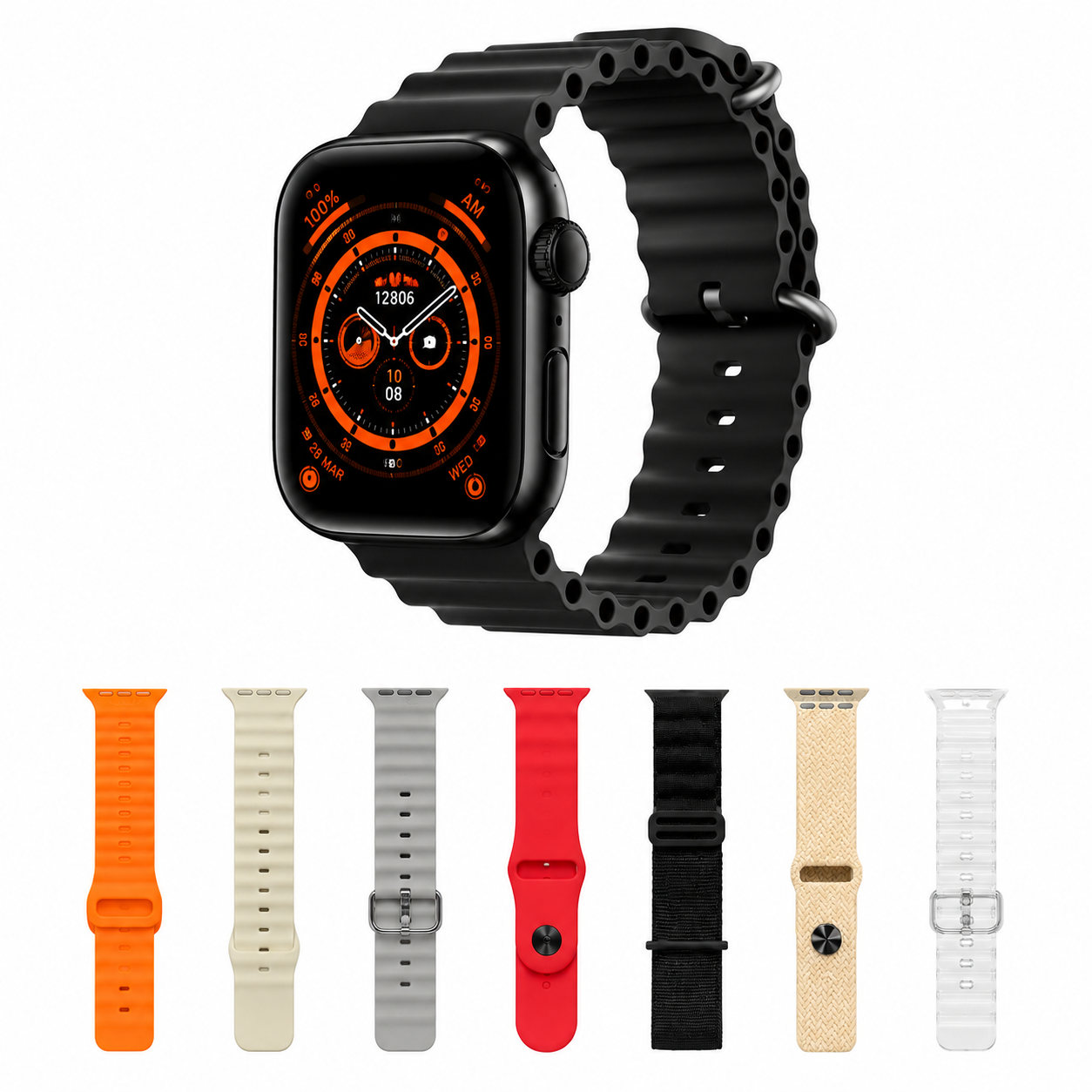 Smartwatch X8 Pro 2.19" HD con 7 Correas, Llamadas Bluetooth y notificaciones