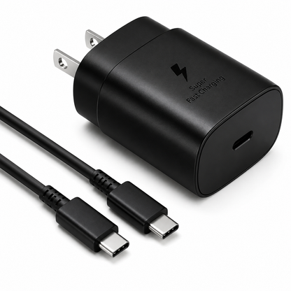 Cargador 25W USB-C PD  Cable USB-A a USB-C de 1 Metro Para Samsung