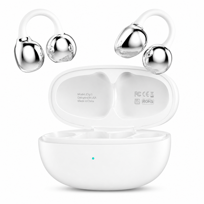 Audífonos Bluetooth Clip 1 TWS 5.3 Control Táctil 5H Sonido HD estilo arrete