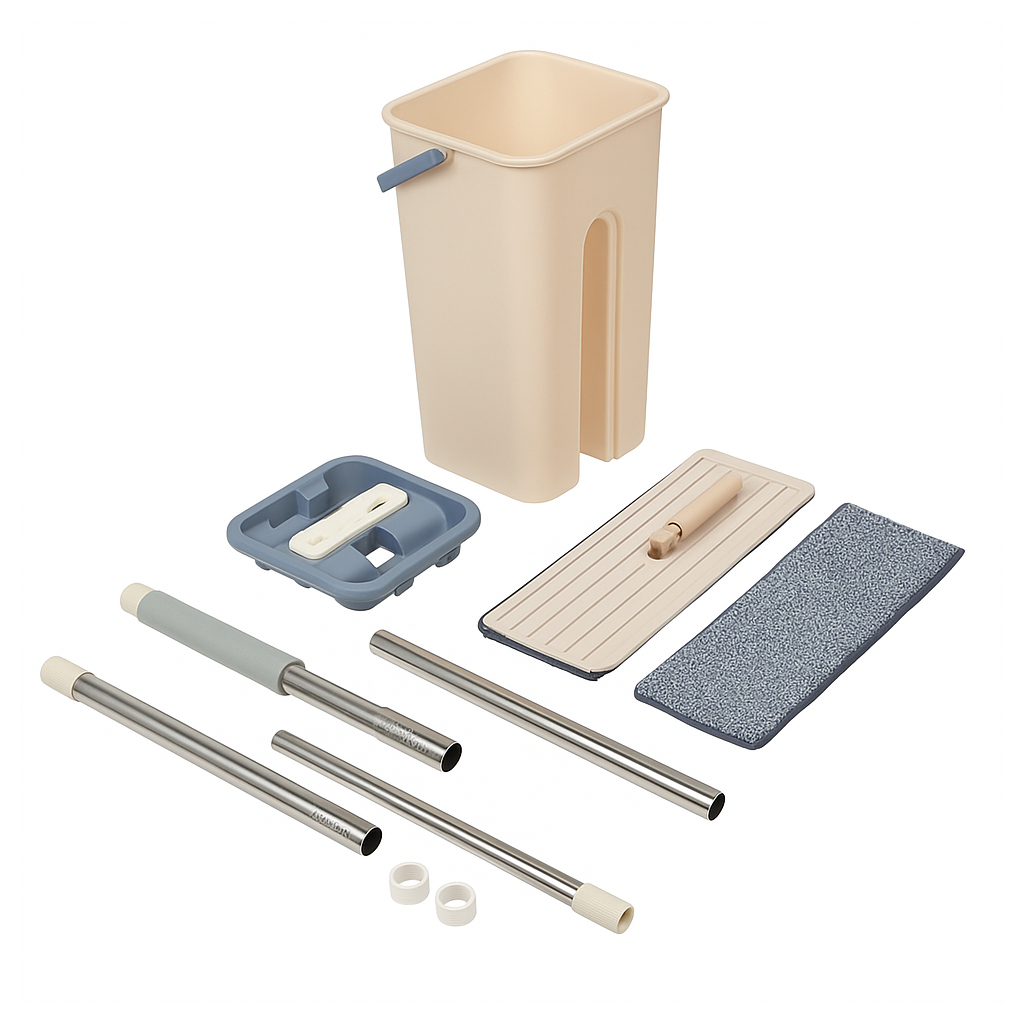 Trapero de Microfibra con Cubo Automático para Limpieza sin Esfuerzo